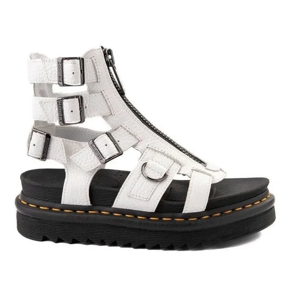 OLSON TUMBLED NUBUCK LEATHER GLADIATOR ZIP SANDALS - Picture 3 of 6